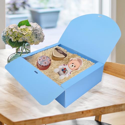 BoShahai 10 PCS Blue Gift Boxes with Lids, Proposal Box 10.6x7.8x3.1 Inch - color: Blue, size: 10.6x7.8x3.1 Inch