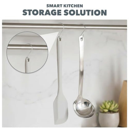 Clip Strip 100 Pack S Hooks for Hanging Displays in Retail, 1.8125" L, Open Ended Version, Use at Home Hanging Jewelry, Kitchenware, Keys, SH-50