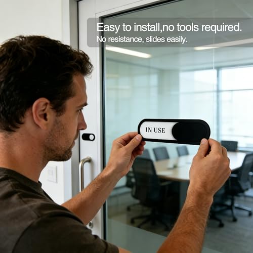 In Use/Available Slider Sign for Office, Acrylic, Black - color: In Use/Available, size: 1 PCS