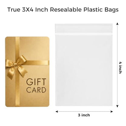 Small Plastic Bags 3x4 Inch - 500 PCS Clear Resealable Zipper Bags for Jewelry, Beads, Screws & Small Parts Storage - 2 Mil Thick - size: 3x4 Inch (Pack of 500)