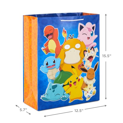 Hallmark Pokémon Gift Bags, 2-Pack (9" Medium PokéBall and 15" XL Pikachu) - size: 2 Count, style: Gift Bags