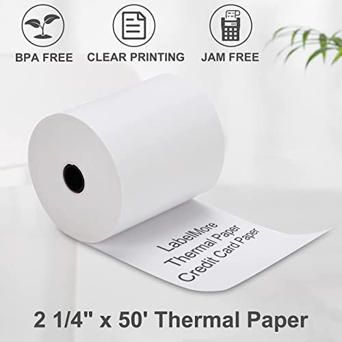 LabelMore 2-1/4" X 85' Thermal Receipt Paper, Credit Card Paper Rolls Thermal, Cash Register Roll, Premium Pos Printer Paper (200 Rolls) - size: 2-1/4" x 85'(200 Rolls)