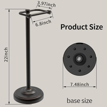 Toilet Paper Holder Stand, Freestanding Toilet Paper Holder,Farmhouse Post Pivoting Toilet Paper Stand with Stable Weighted Base,Stainless Steel Tissue Roll Holder Stand for Bathroom,Oil Rubbed Bronze - color: Oil Rubbed Bronze