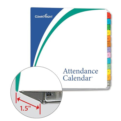 ComplyRight 2027 Attendance Calendar Kit, White, Pack of 25 - size: 25 Pack, style: Attendance Calendar Kit
