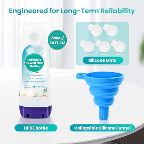 Bisenkud Leak-Resistant Refillable Bottle for Swiffer® Power Mop™, 720mL