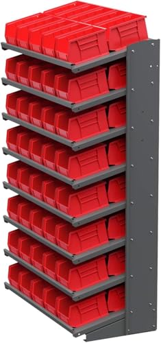 Akro-Mils 30237 AkroBins Plastic Storage Bins, 9"x6"x5", Red, 12-Pack - color: Red