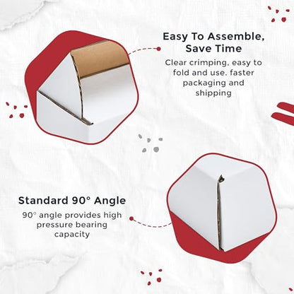 White Shipping Boxes 6x6x6 Heavy Duty, Lightweight, 6"L X 6"W X 6"H Foldable Corrugated Cardboard Mailer Boxes for Packaging Small Business Mailings Gifts Promotions Crafts Moving Box 50 Pack