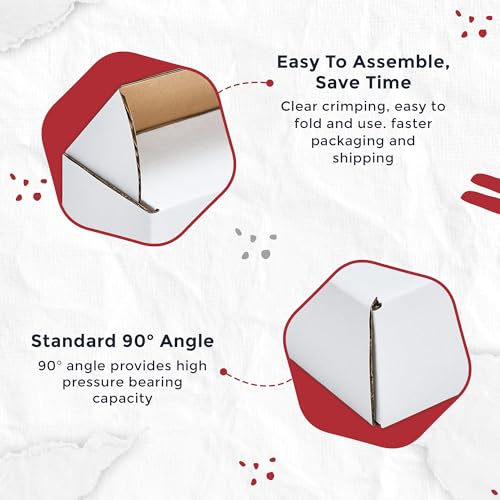 White Shipping Boxes 6x4x4 Heavy Duty, Lightweight, 6"L X 4"W X 4"H Foldable Corrugated Cardboard Mailer Boxes for Packaging Small Business Mailings Gifts Promotions Crafts Moving Box 50 Pack