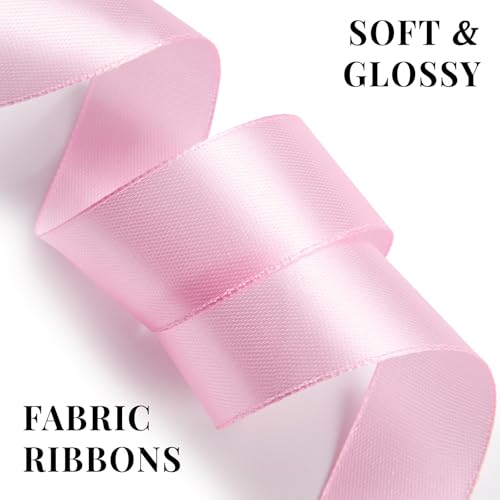 Pink Satin Ribbon 1 Inch x 100 Yards - color: Pink
