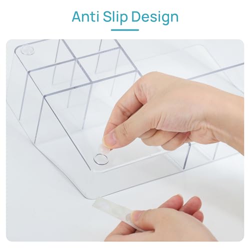 Vtopmart Clear Plastic Devided Makeup Organizer Tray - style: 1 Tier
