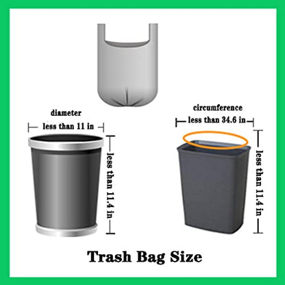 100 Count 4 Gallon Small Black Trash Bags, Durable PE Material, Handles, Breakpoints, 46x60cm - color: Black, size: 100 Count (Pack of 1)