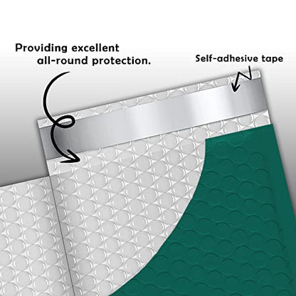 Yens Bulk Green Poly Bubble Mailers 4x8 500 Pack Usable 4x7 - color: Green, size: 4" x 8"