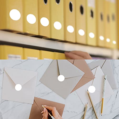 0.75 Inch Dots Stickers,Laser and Inkjet Printable,Easily Writable with Perforation Line (1200 PCS,White) - color: White, size: 0.75 inch-1 roll