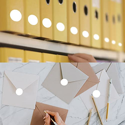 0.75 Inch Dots Stickers,Laser and Inkjet Printable,Easily Writable with Perforation Line (1200 PCS,White) - color: White, size: 0.75 inch-1 roll
