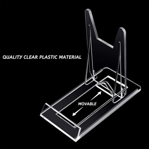 Zonon Acrylic Plate Stands for Display Adjustable Plastic Stand Holders Picture Plate Holders Clear Mini Easels Stands to Display Pictures for Home Office Supplies Festival Party Decoration(20 Pcs)