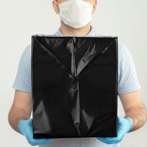 Metronic Poly Mailers 19x24 500PC Shipping Bags for Clothes Small Business - color: Black, size: 19x24 500PC