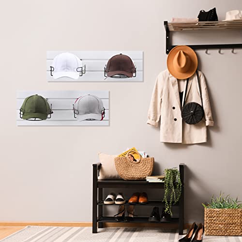 Yexiya 4 Pcs Slatwall Hat Display Wire Baseball Hat Rack Black Organizer