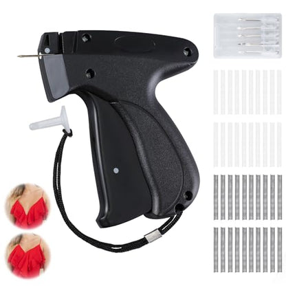 Black Quick Stitch Sewing Gun - Includes 6 Mini Needles and 4000pcs Fasteners (2000 Black & 2000 White) Clothing Stitch Gun Quick Stitchy Sewing Kit - color: Black