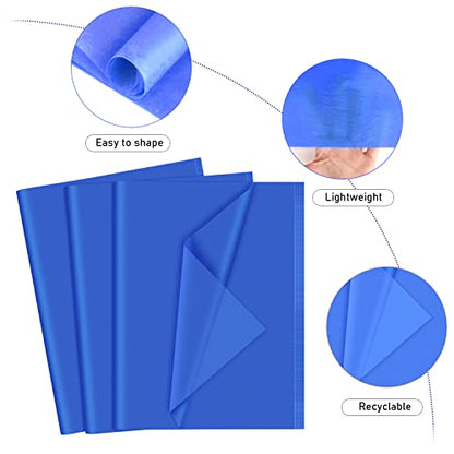 NEBURORA 120 Sheets Navy Blue Tissue Paper Gift Wrap Paper - color: Blue