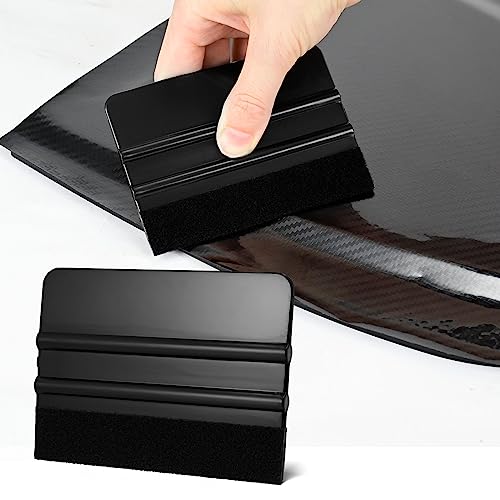 NEWISHTOOL 100 PCS Felt Squeegee for Vinyl, PPF Tint Wrap Application Tool - color: Mixed Colors