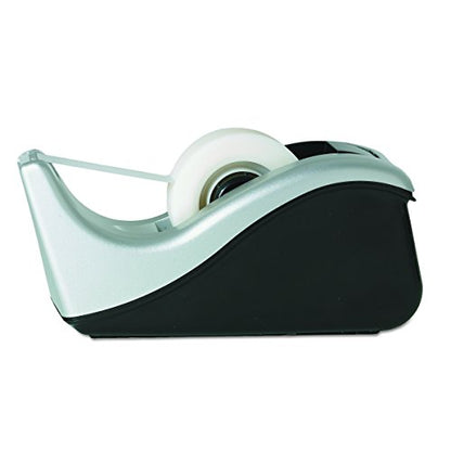 Scotch Desktop Tape Dispenser, Silvertech Two-Tone (C60-ST) (Pack of 2) - size: 1 Count (Pack of 2)