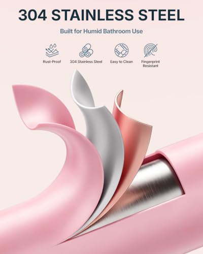 RARXTR Toilet Paper Holder Pink Wall Mount Bathroom Modern Tissue Holder - color: Pink