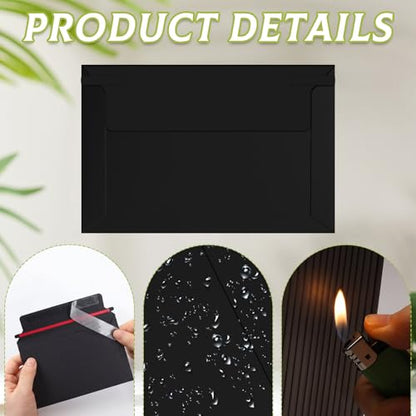 Faccito 400 Pcs Trading Card Shipping Envelopes Mailing Shield,Black - color: Black