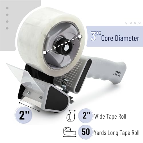 Mr. Pen- Heavy Duty Packing Tape Dispenser Gun, 2 Inch - color: Black, size: 2 Pack