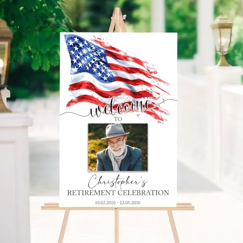 Personalized Retirement Celebration Welcome Sign, Rustic Retirement Luncheon Welcome Sign, RetiRement Celebration Party Signs, RetiRement Décor #5 - color: #Version 5
