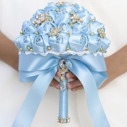 KINGLAKE Light Blue Satin Ribbon - 1-1/2'' x 100 Yards for Gift Wrapping - color: Light Blue, size: 1 1/2 Inch x 100 Yards