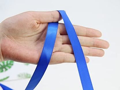 5/8" Royal Blue Double Face Satin Ribbon 100yd for Gifts - color: Royal Blue, size: 5/8 inch