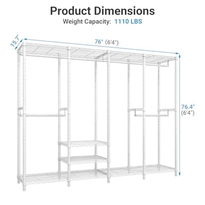 VIPEK V40 Heavy Duty Clothes Rack, Modular Closet System Clothing Rack - color: White, size: V40 Regular