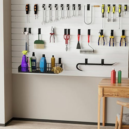 30 Pack J-Shaped Slatwall Hooks, 2 Inch Heavy Duty Slat Wall Hanger, Slatwall Accessories Display Hooks for Garage, Retail Store, Kitchen, Craft Room - size: 2.2 Inch