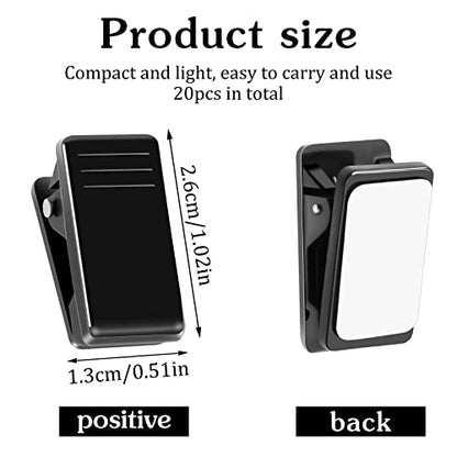 20 Pieces Self Adhesive Clips, Tapestry Sticky Wall Photo Poster Clips - color: Black