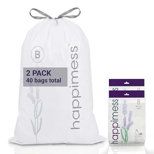 happimess 20-Count Lavender Scented 5.3 Gal Trash Bags, White, Pack of 2 - color: White (Lavender Scented), size: 40 Count (Pack of 1)