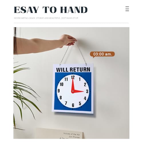 PVC Business Hours Sign, Square Shape, Rest Sign, Time Indicator Plate