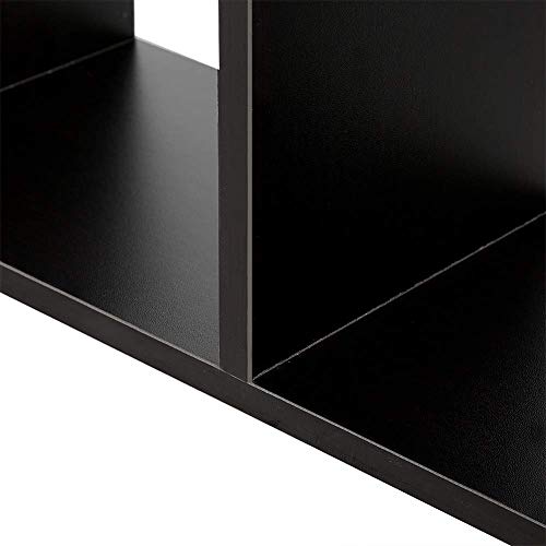 Hossejoy Desk Shelf, Adjustable Desktop Storage Organizer, Wood Display Shelf Rack, Office Supplies Desk Organizer, Black - color: Black