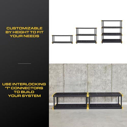 CX Heavy Duty 4-Tier Garage Storage Shelves + 8-pack 27-Gallon Bins & Lids - style: Shelf + 27 Gallon Container (8-Pack)