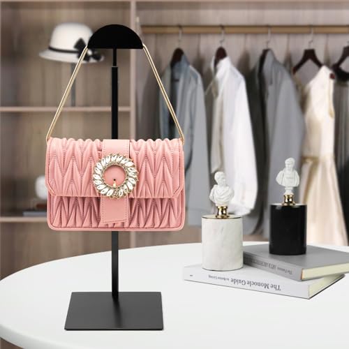 3 Pack Purse Display Stand,Black Handbag Display Stand,Adjustable - color: black