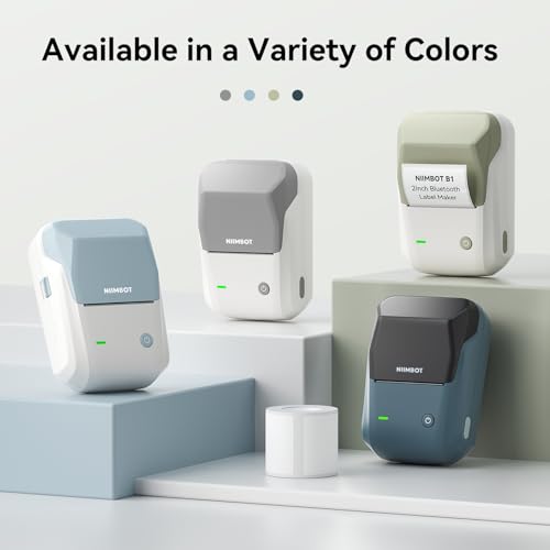 NIIMBOT B1 Label Maker, 2Inch Bluetooth Label Printer for Home, Green - color: Green, size: Printer+Tape