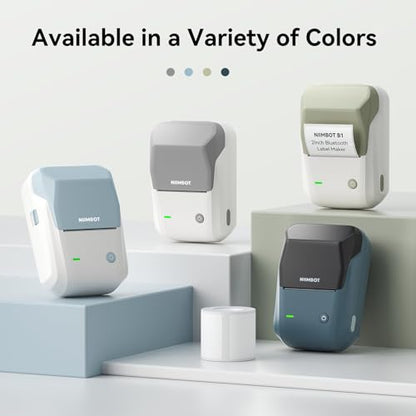 NIIMBOT B1 Label Maker, 2Inch Bluetooth Label Printer for Home, Green - color: Green, size: Printer+Tape