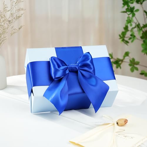 Royal Blue Double-Faced Satin Ribbon, 3 Inch x 10 Yards - color: Cobalt Blue