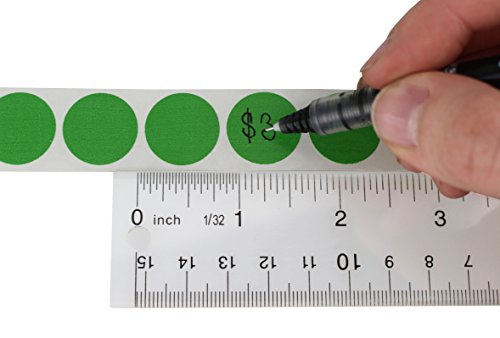 ChromaLabel Green Dot Stickers, 3/4 Inch Removable, 1000/Roll - color: Green, size: 3/4"