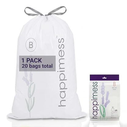 happimess 20-Count Lavender Scented 5.3 Gal Trash Bags, White - color: White (Lavender Scented), size: 20 Count (Pack of 1)