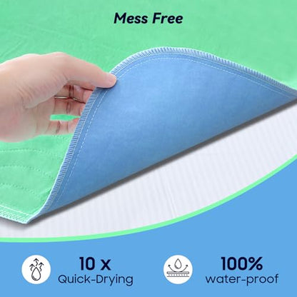 Fygrip 6 Pack 24” x 24” Extra Heavy Absorbency Washable Underpads Bed Pads - size: 6 Pack - 24" x 24"