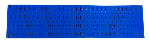 Wall Control Narrow Pegboard Rack 8in x 32in Blue Metal Pegboard Runner Tool Board - color: Blue