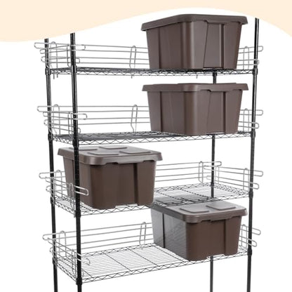 MorningRo 4 Pcs Silver Chrome Wire Shelf Ledge, 18" L x 5" H - color: Silver, size: 18" L X 5" H