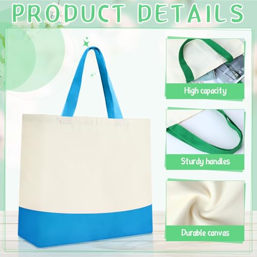Epakh Canvas Tote Bags Bulk 18.5 x 15 In - color: Mixed Color