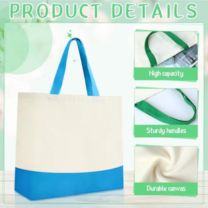 Epakh Canvas Tote Bags Bulk 18.5 x 15 In - color: Mixed Color