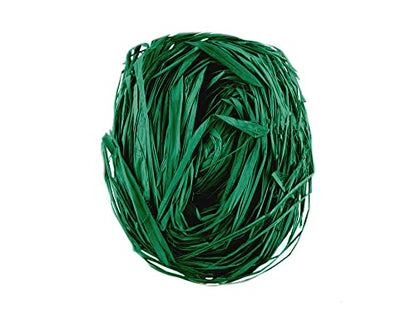 Raffia Long-Stranded Fiber for Arts and Crafts - Medium 2 Oz Bunch (Green) - color: Green
